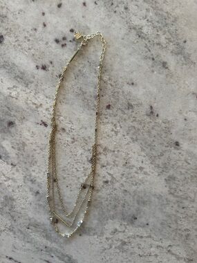 Kendra Scott Gold-Tone Layered Necklace with Clear Accents